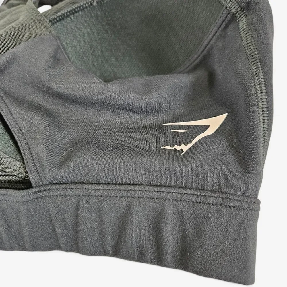 Gymshark High Support Compression Racerback Training Sports Bra - Forest Green L